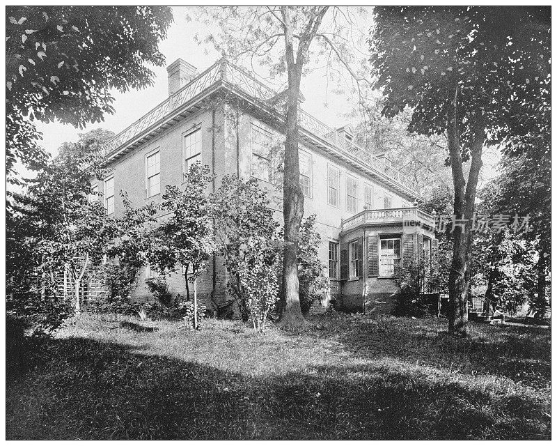 古董照片:Schuyler House，奥尔巴尼，纽约